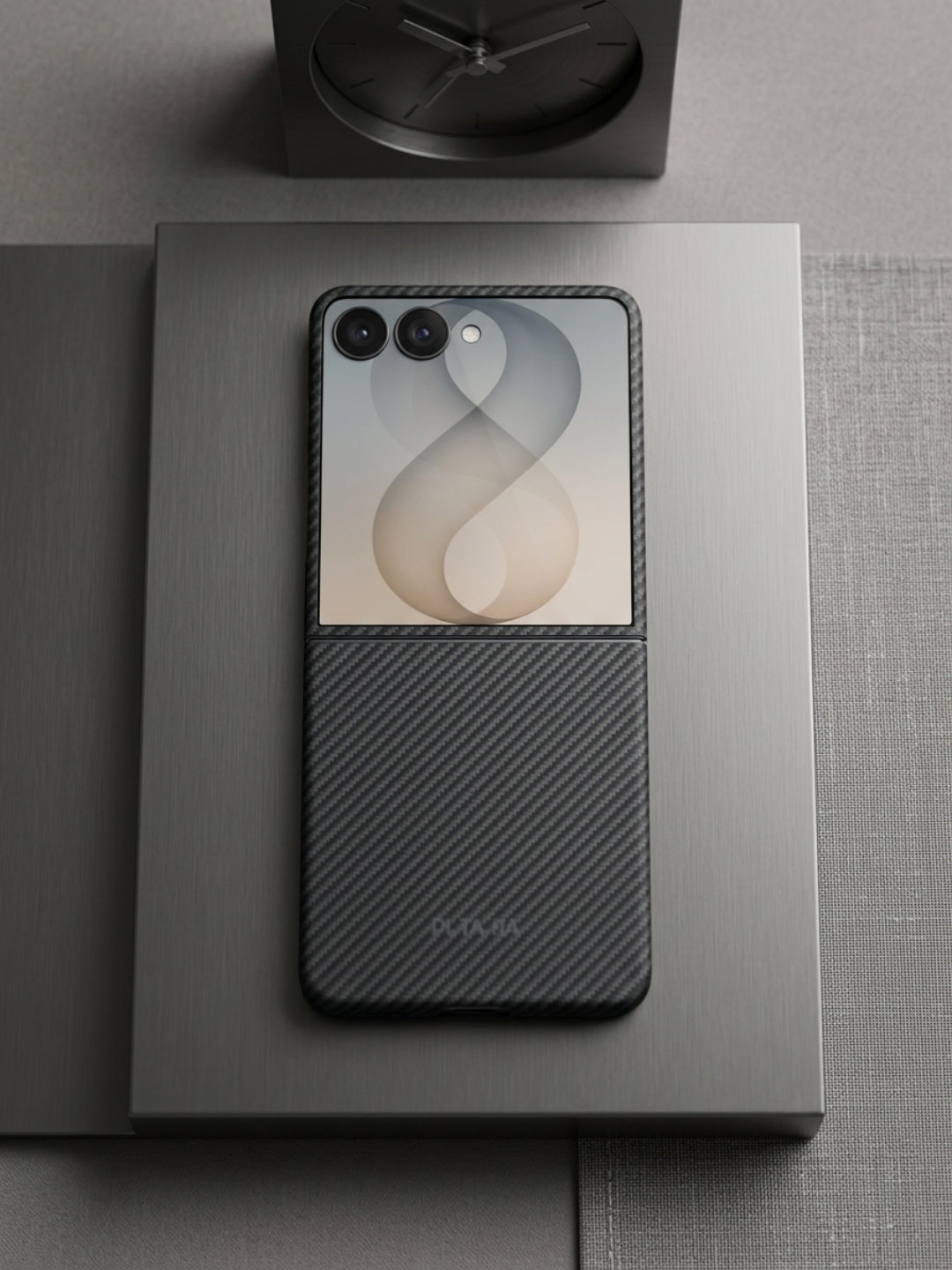 Pitaka for Z Flip8 Caseless Touch Feeling Black Grey