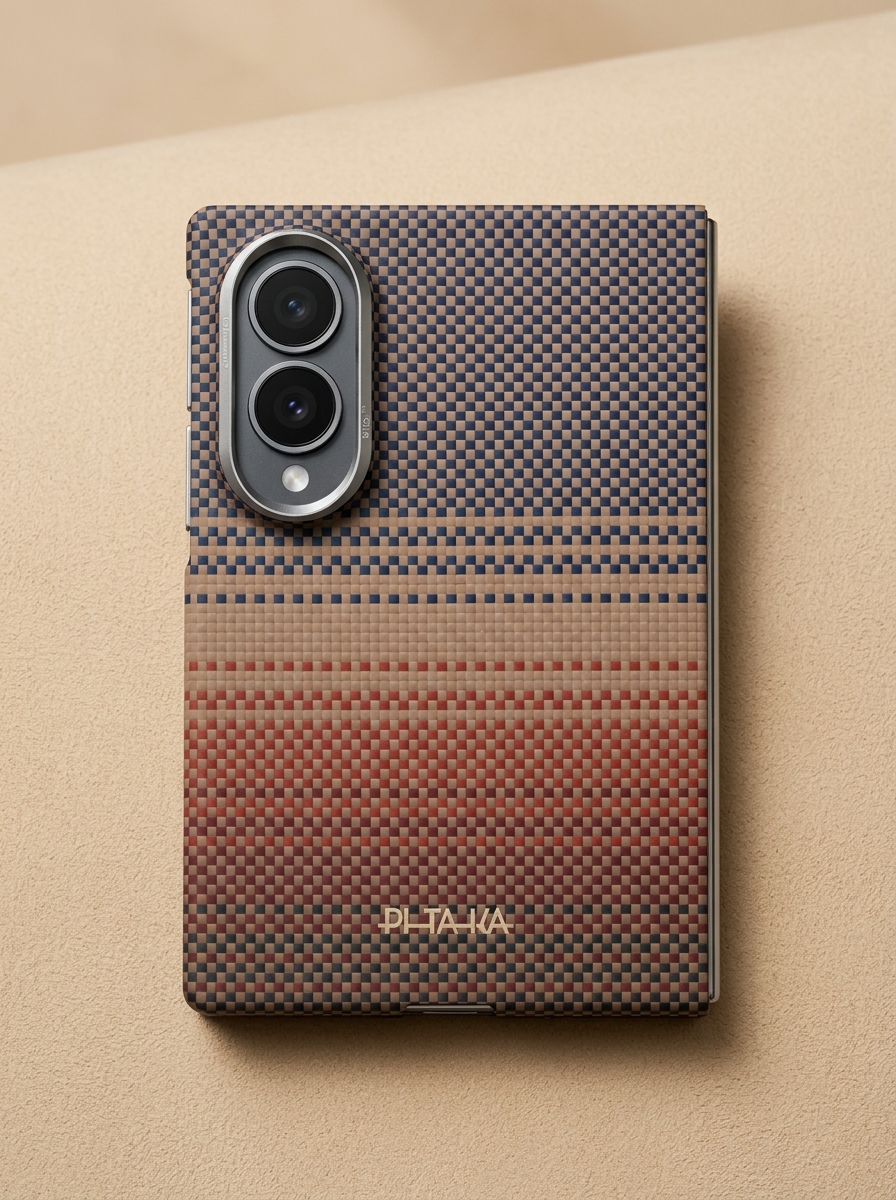 Pitaka for Z Fold 8 Case Aramid Woven Sunset